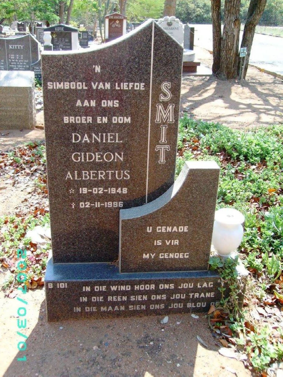SMIT Daniel Gideon Albertus 1948-1996