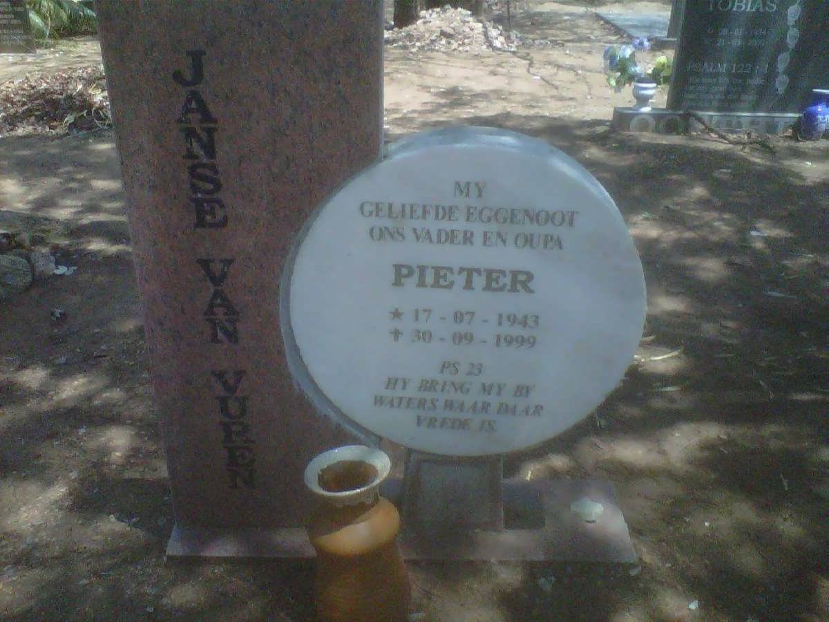 VUREN Pieter, Janse van 1943-1999