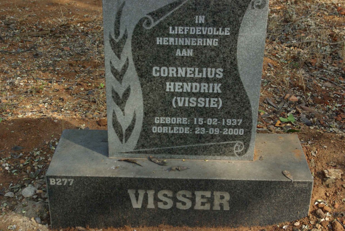 VISSER Cornelius Hendrik 1937-2000