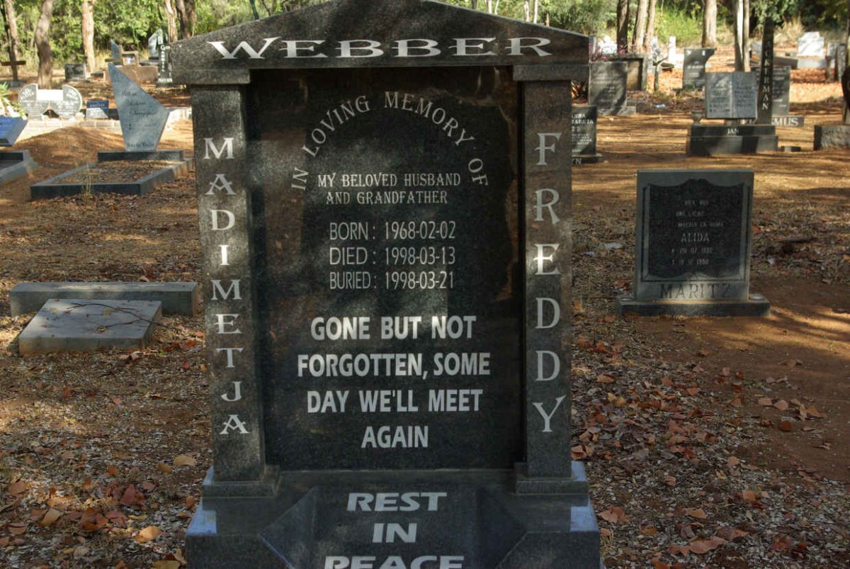 WEBBER Madimetja Freddy 1968-1998
