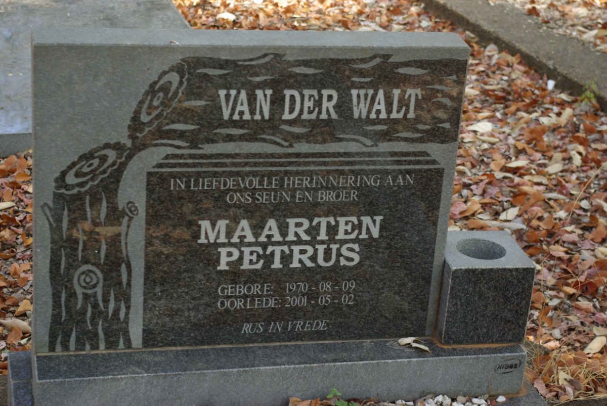 WALT Maarten Petrus, van der 1970-2001