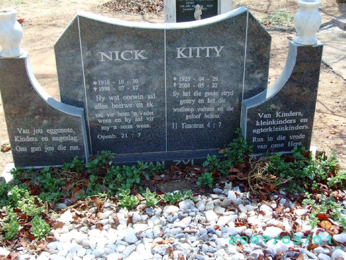ZYL Nick, van 1918-1998 &amp; Kitty 1925-2008