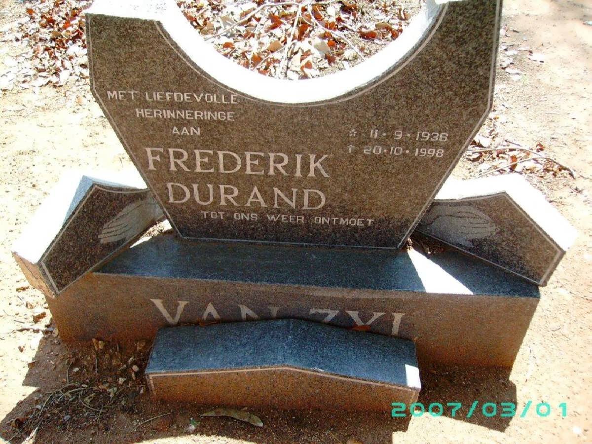 ZYL Frederik Durand, van 1936-1998