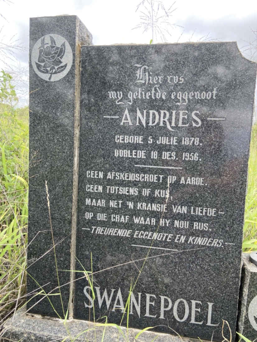 SWANEPOEL Andries 1878-1956