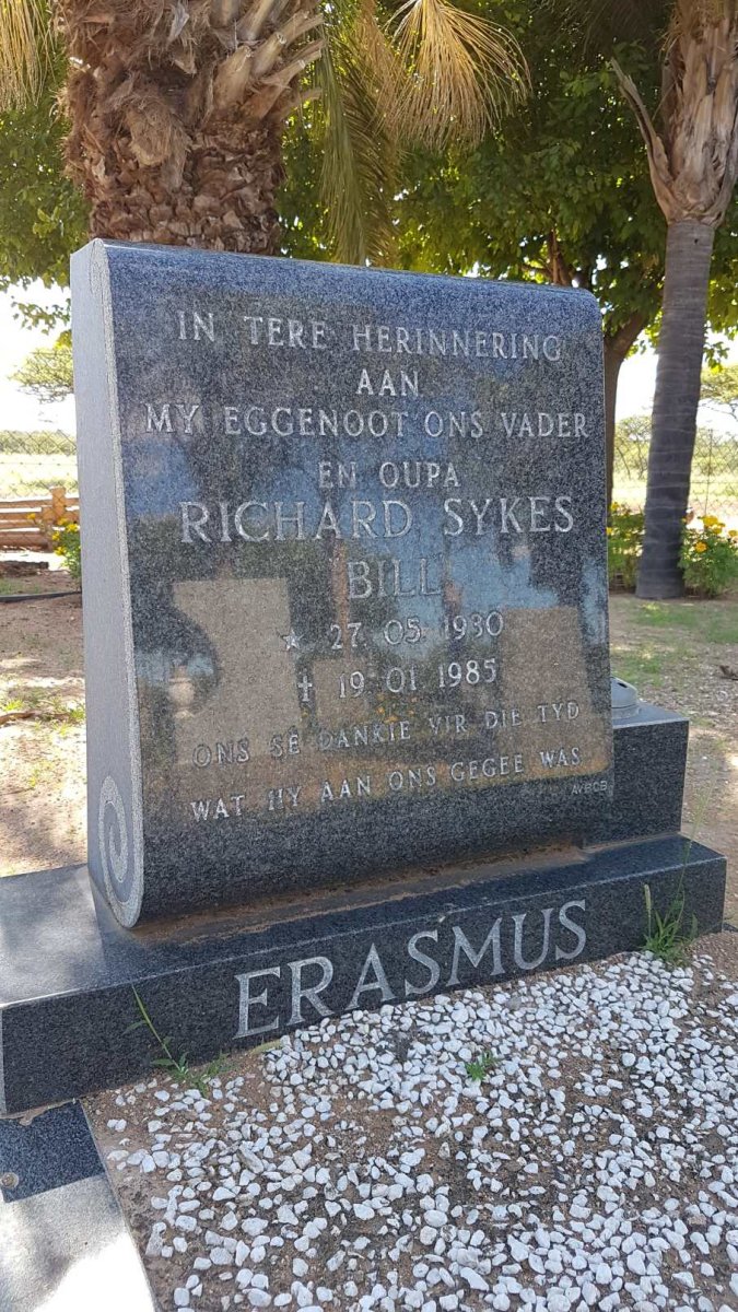 ERASMUS Richard Sykes Bill 1930-1985