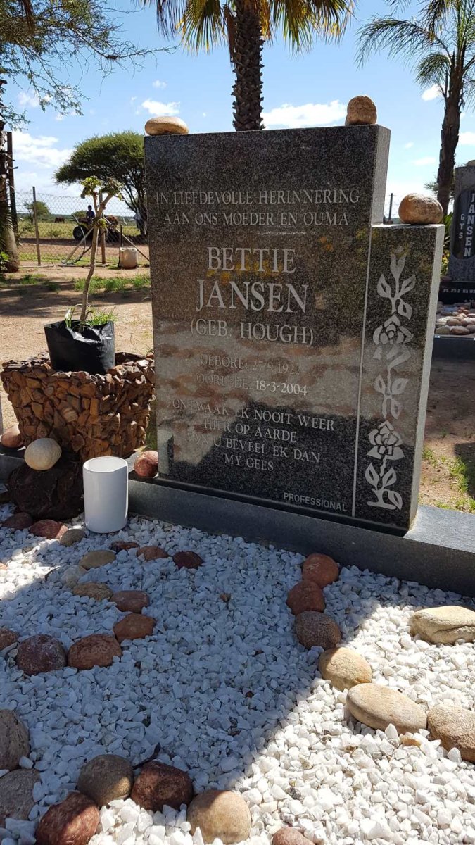 JANSEN Bettie nee HOUGH 1922-2004