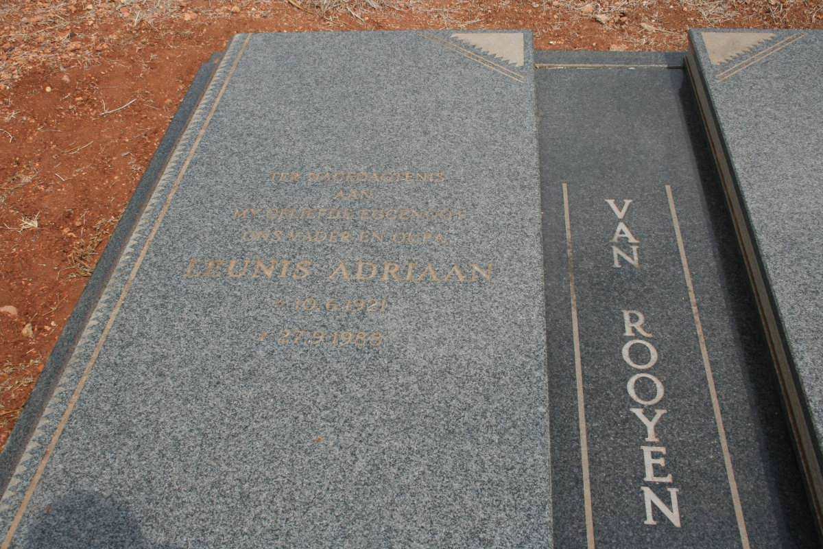 ROOYEN Leunis Adriaan, van 1921-1988