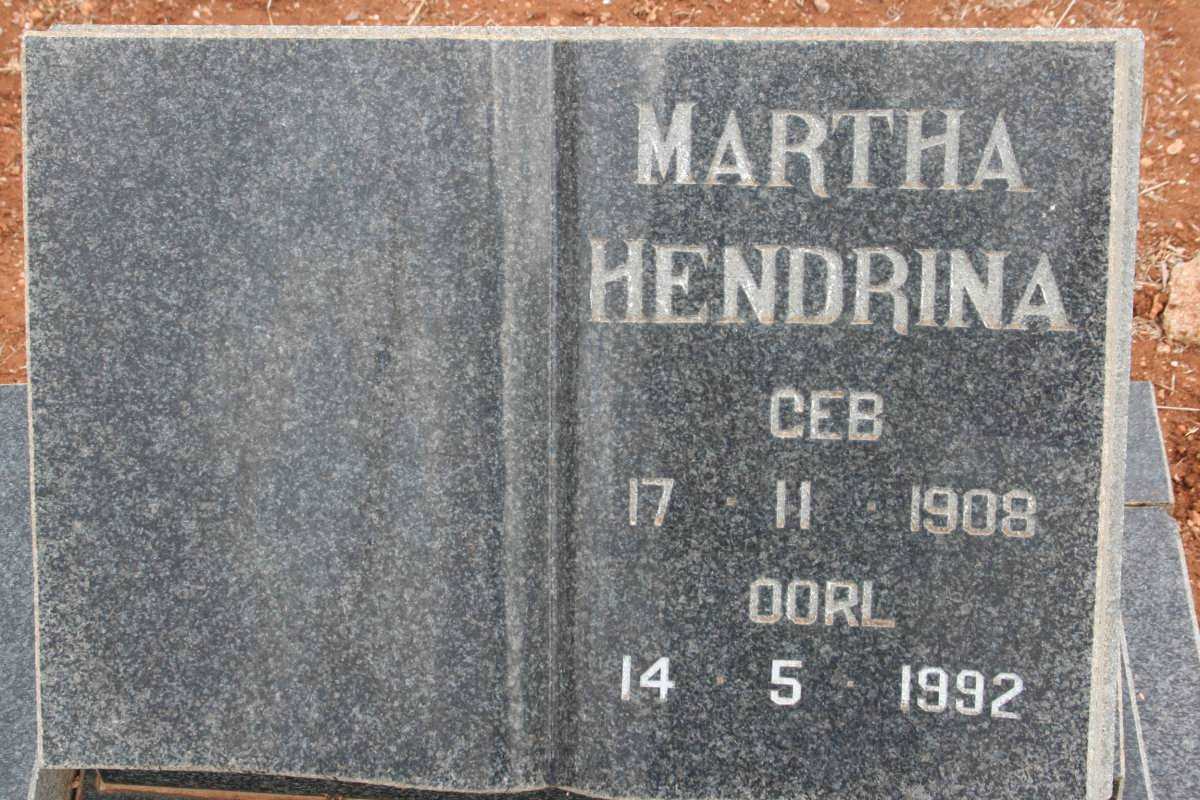 COETZEE Martha Hendrina 1908-1992
