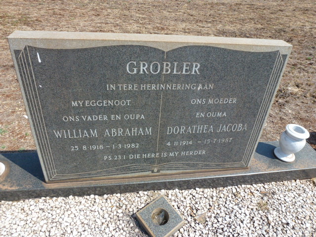 GROBLER William Abraham 1918-1982 &amp; Dorathea Jacoba 1914-1987