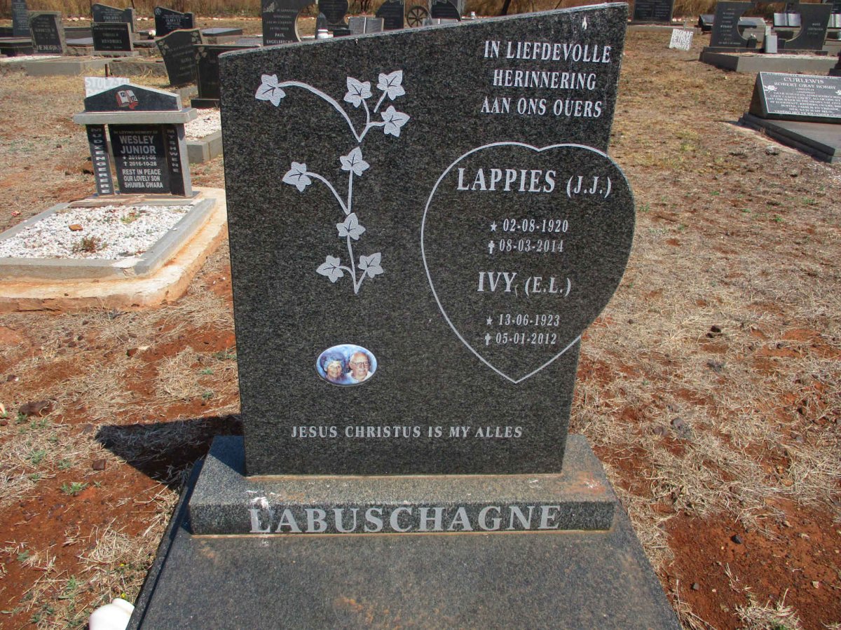 LABUSCHAGNE J.J. 1920-2014 &amp; E.L. 1923-2012