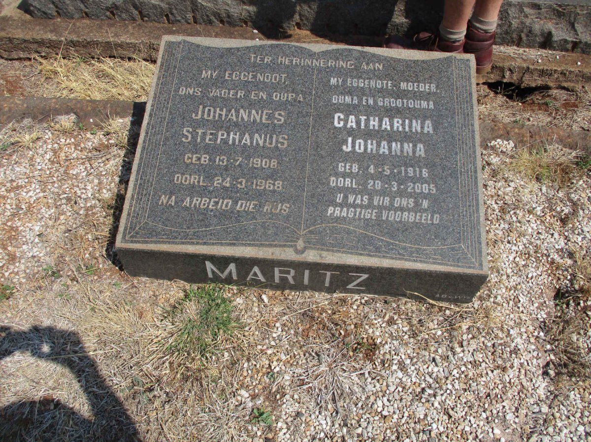 MARITZ Johannes Stephanus 1908-1968 &amp; Catharina Johanna 1916-2005