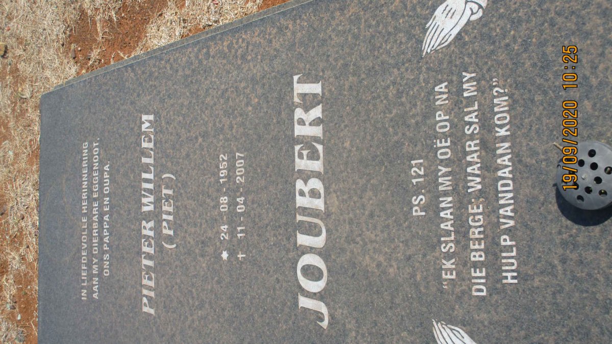 JOUBERT Pieter Willem 1952-2007
