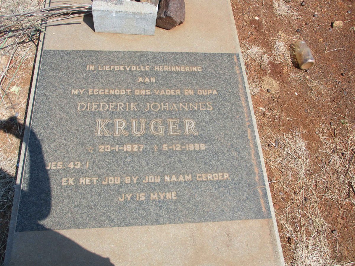 KRUGER Diederik Johannes 1927-1996