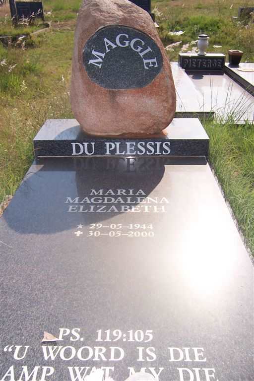PLESSIS Maria Magdalena Elizabeth, du 1944-2000