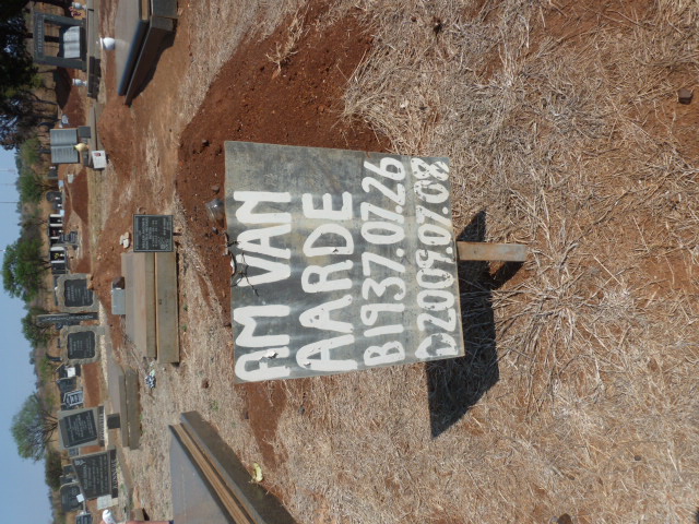 AARDE A.M., van 1937-2009