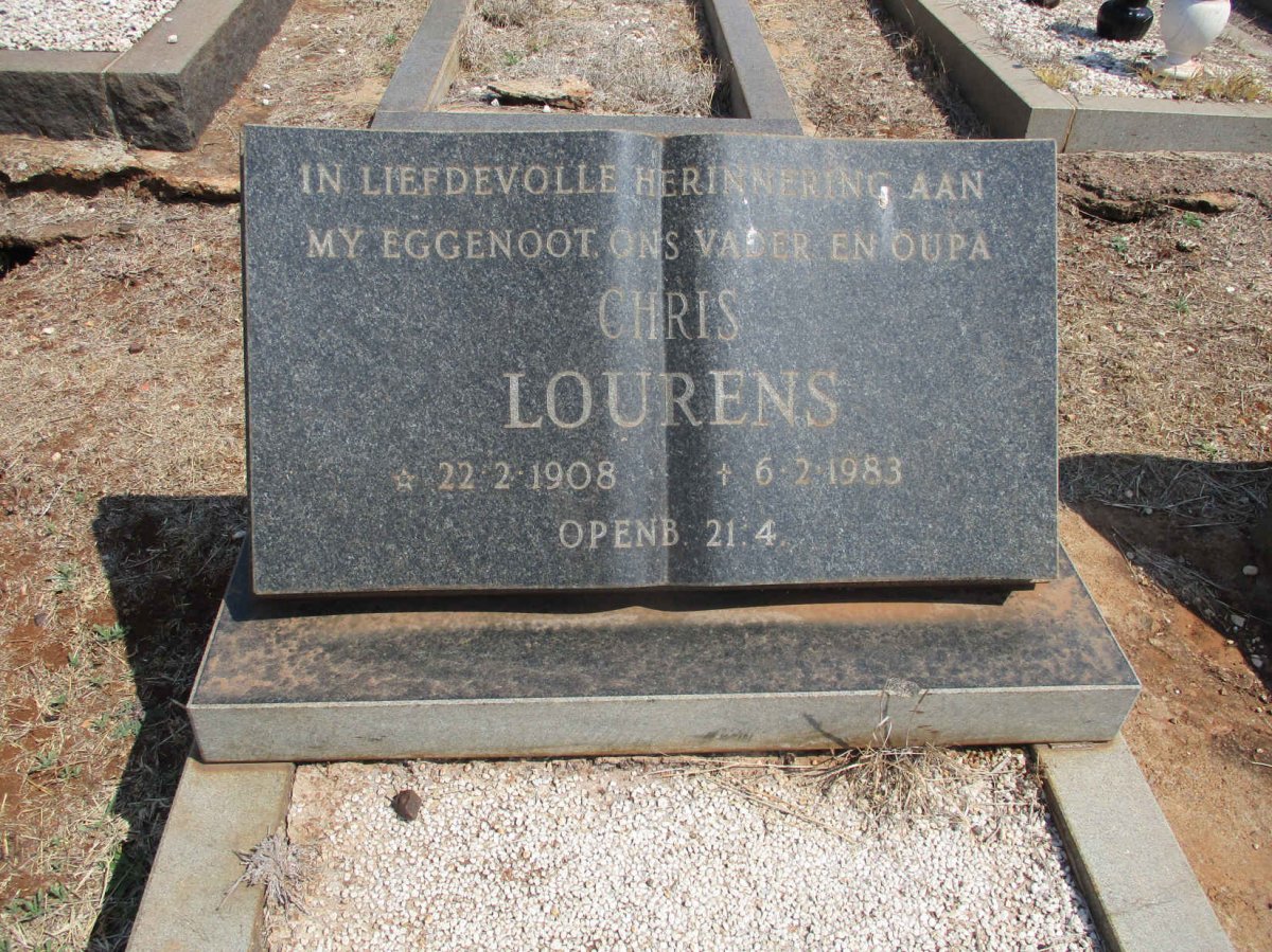 LOURENS Chris 1908-1983