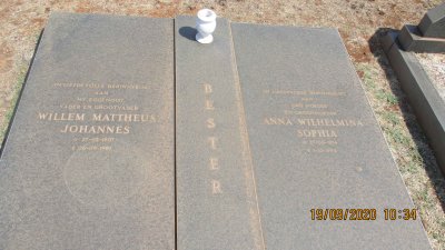 BESTER Willem Mattheus Johannes 1907-1987 &amp; Anna Wilhelmina Sophia 1914-1994