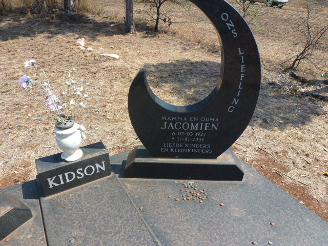 KIDSON Louw 1922-1992 &amp; Jacomien 1927-2008