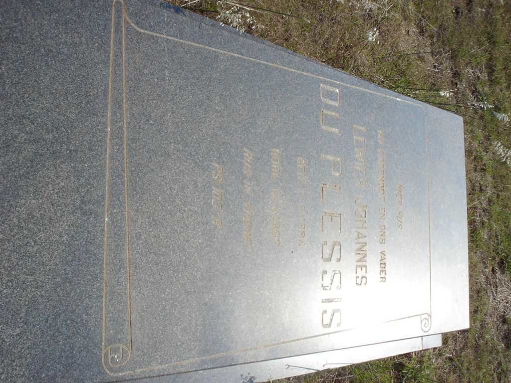 PLESSIS Lewies Johannes, du 1894-1967