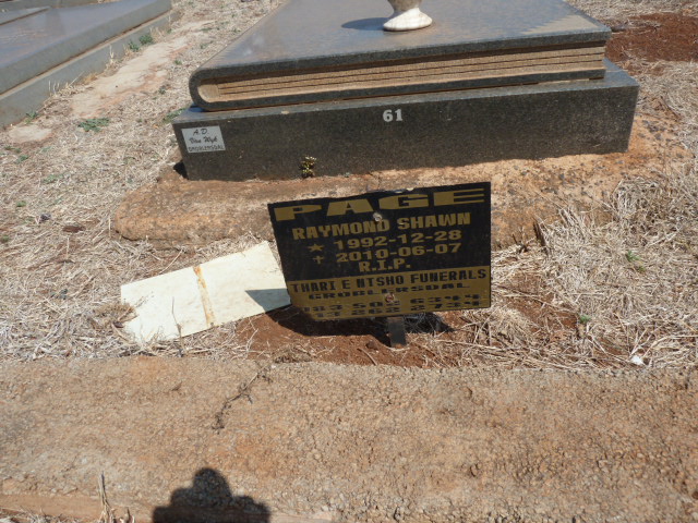 PAGE Raymond Shawn 1992-2010