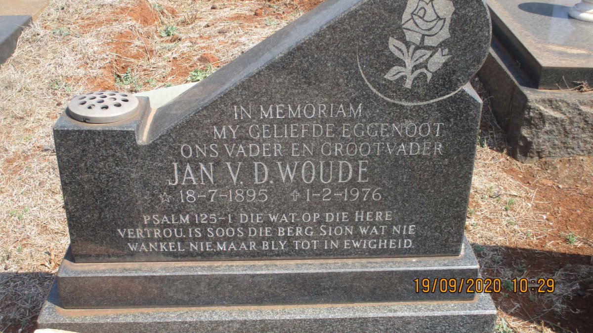 WOUDE Jan, v.d. 1895-1976