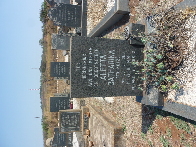 BRITS Aletta Catharina nee KOTZÉ 1905-1978