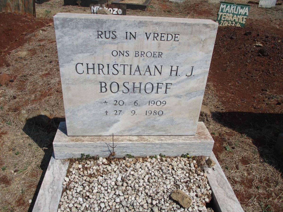 BOSHOFF Christiaan H.J. 1909-1980