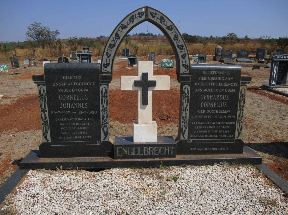 ENGELBRECHT Cornelius Johannes 1927-1980 &amp; Gerhardus Cornelius OOSTHUIZEN 1935-1979