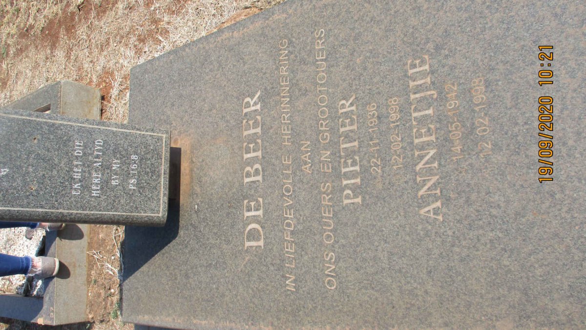 BEER Pieter, de 1936-1998 &amp; Annetjie 1942-1998