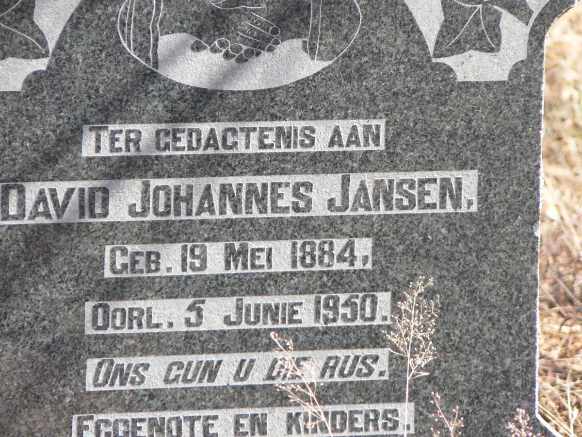 JANSEN David Johannes 1884-1950