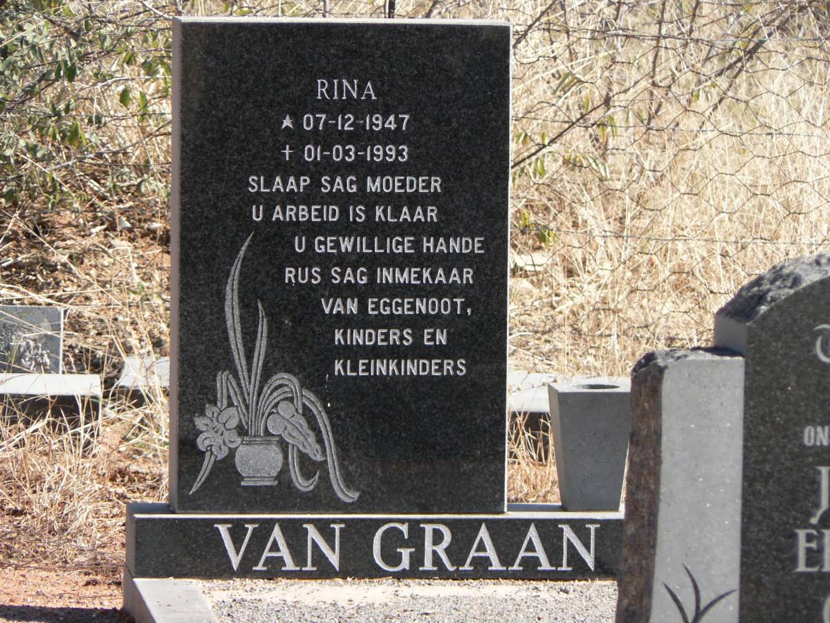 GRAAN Rina, van 1947-1993