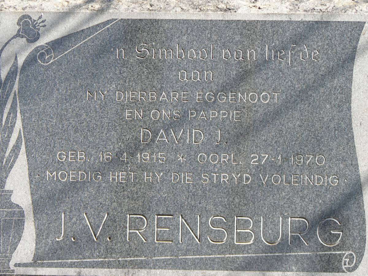 RENSBURG David J., J.V. 1915-1970