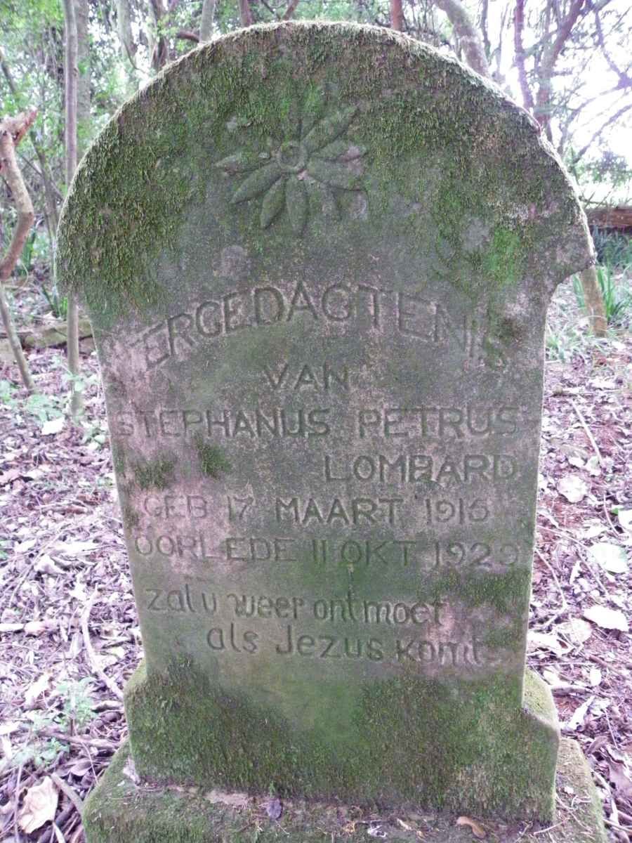 LOMBARD Stephanus Petrus 1915-1929