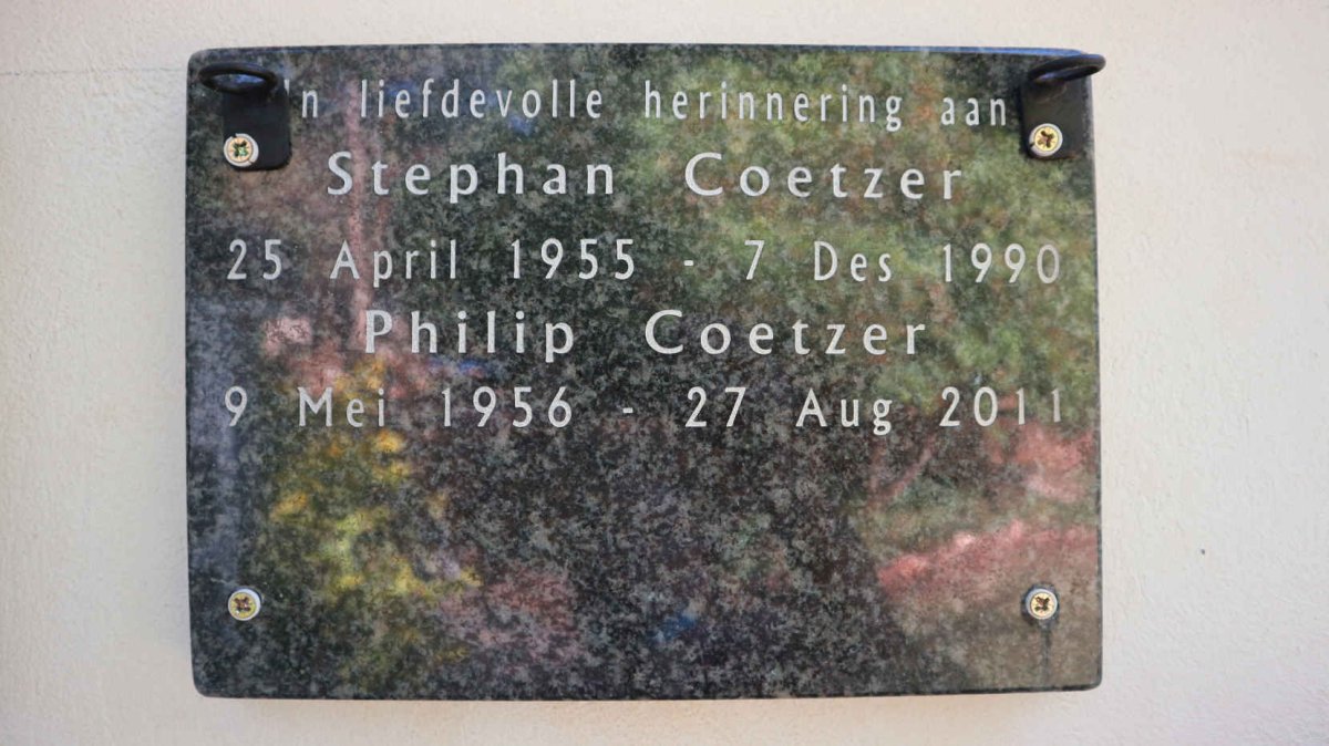COETZER Stephan 1955-1990 :: COETZER Philip 1956-2011