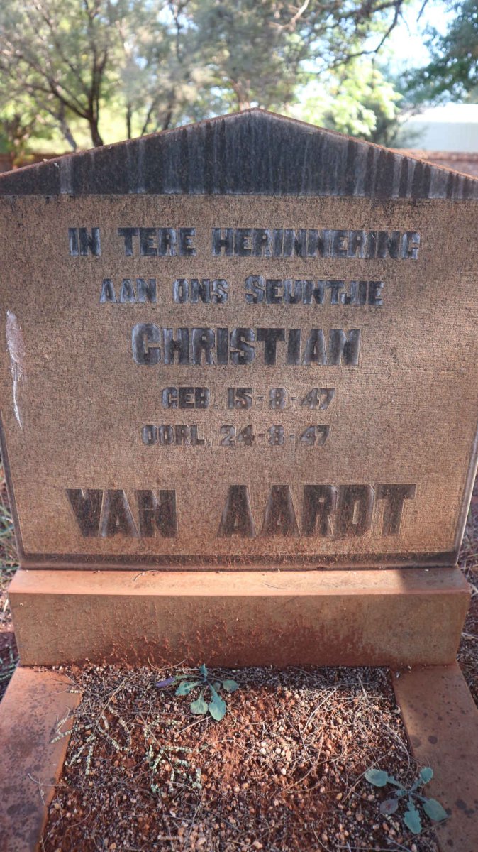 AARDT Christian, van 1947-1947