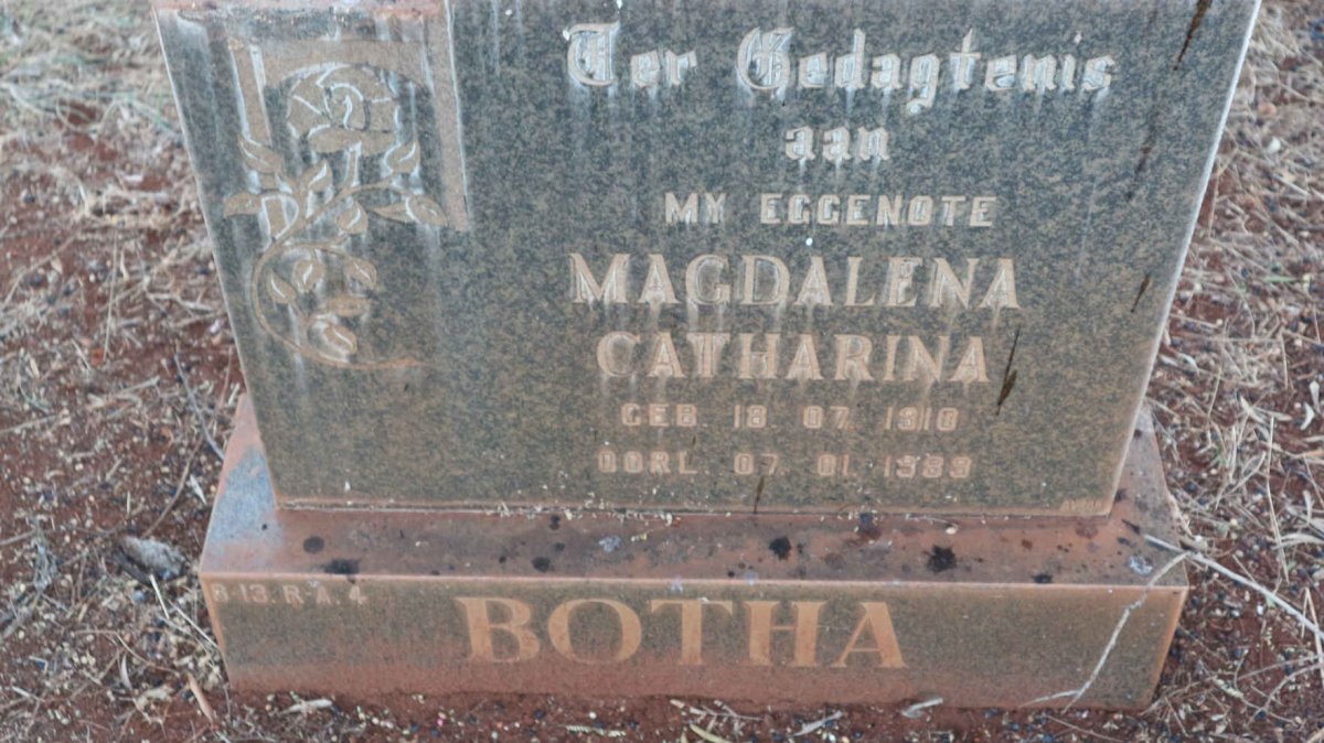 BOTHA Magdalena Catharina 1910-1989