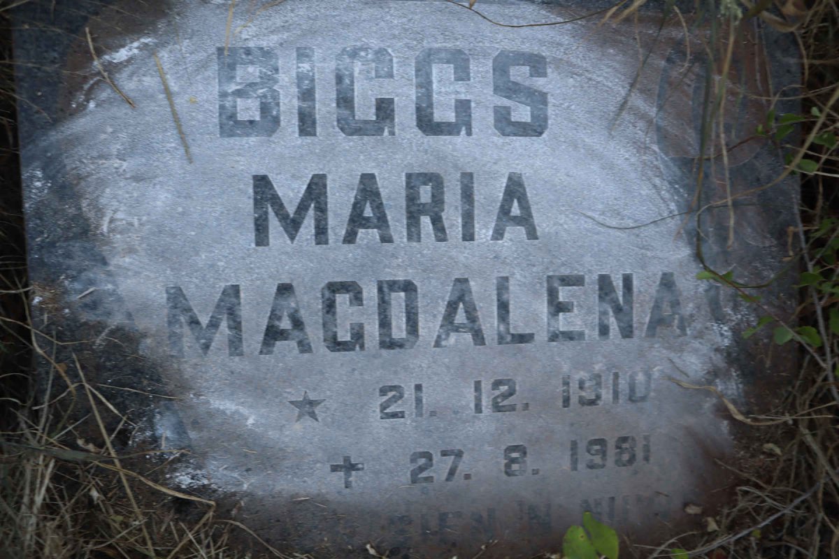 BIGGS Maria Magdalena 1910-1981
