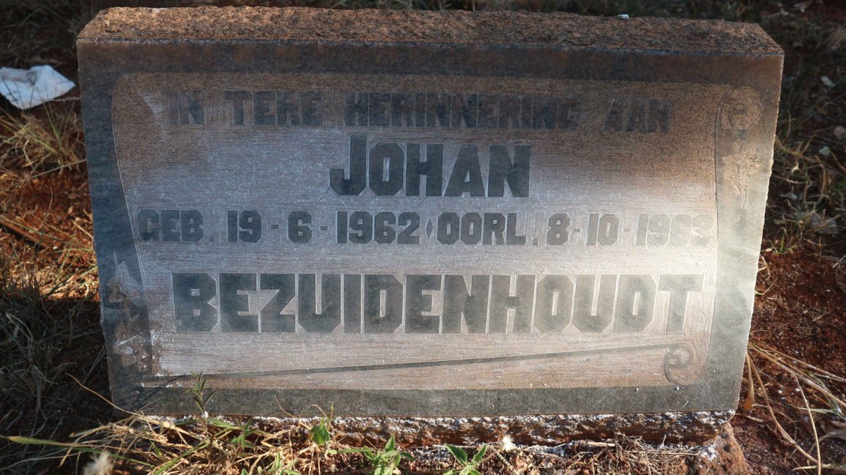 BEZUIDENHOUDT Johan 1962-1963