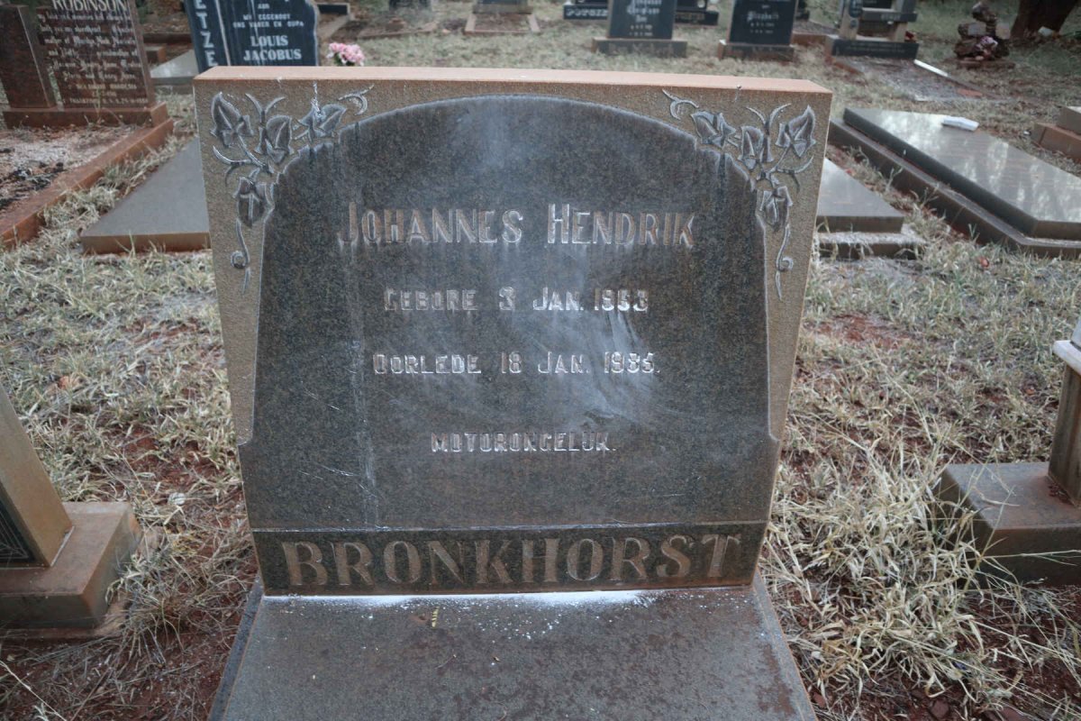BRONKHORST Johannes Hendrik 19?3-1985
