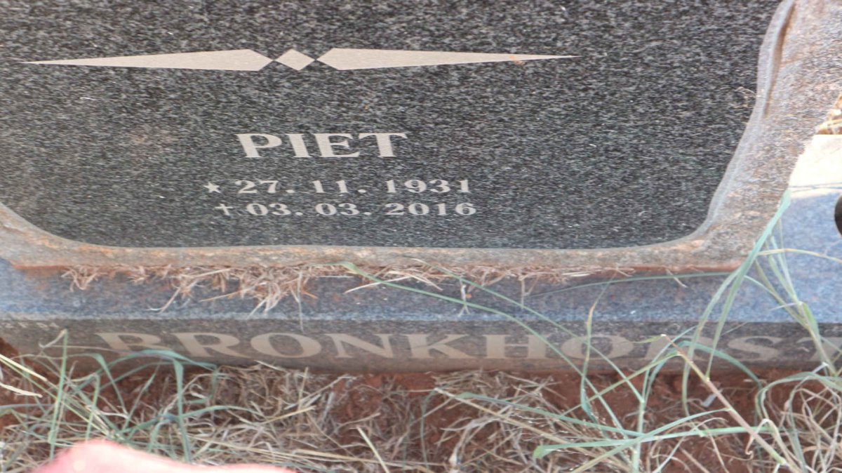 BRONKHORST Piet 1931-2016
