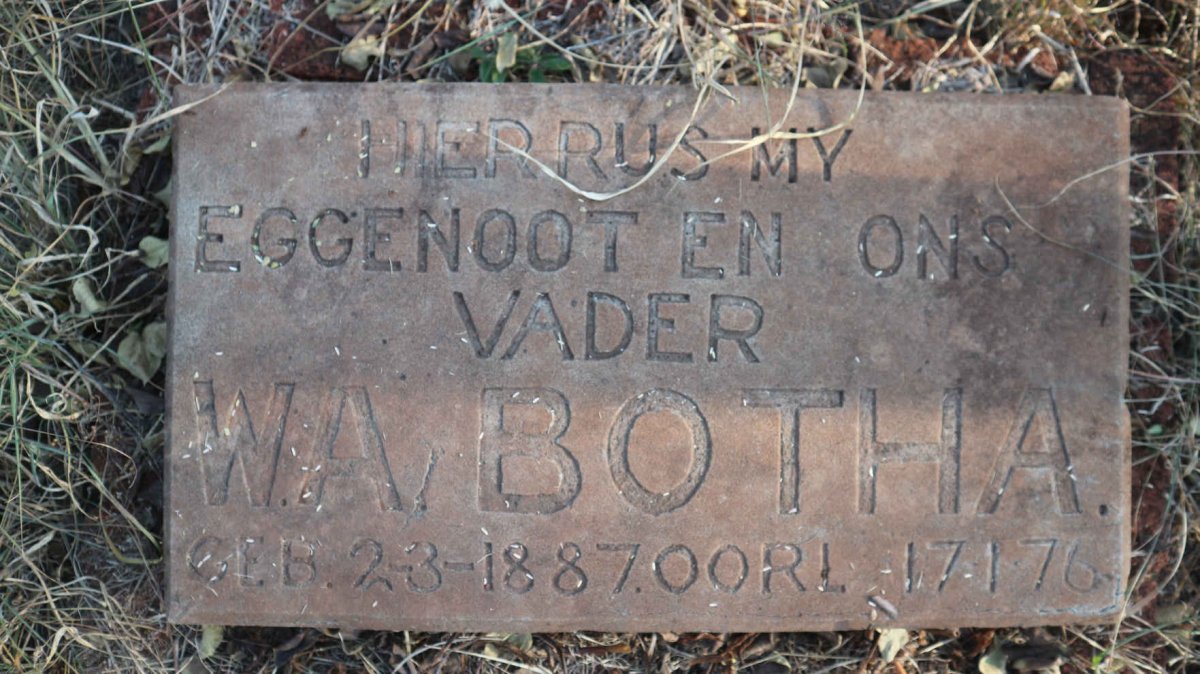 BOTHA W.A. 1887-1976
