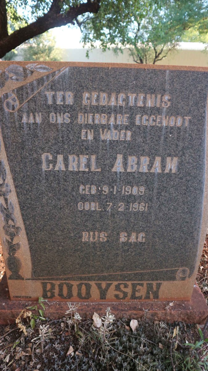 BOOYSEN Carel Abram 1909-1961