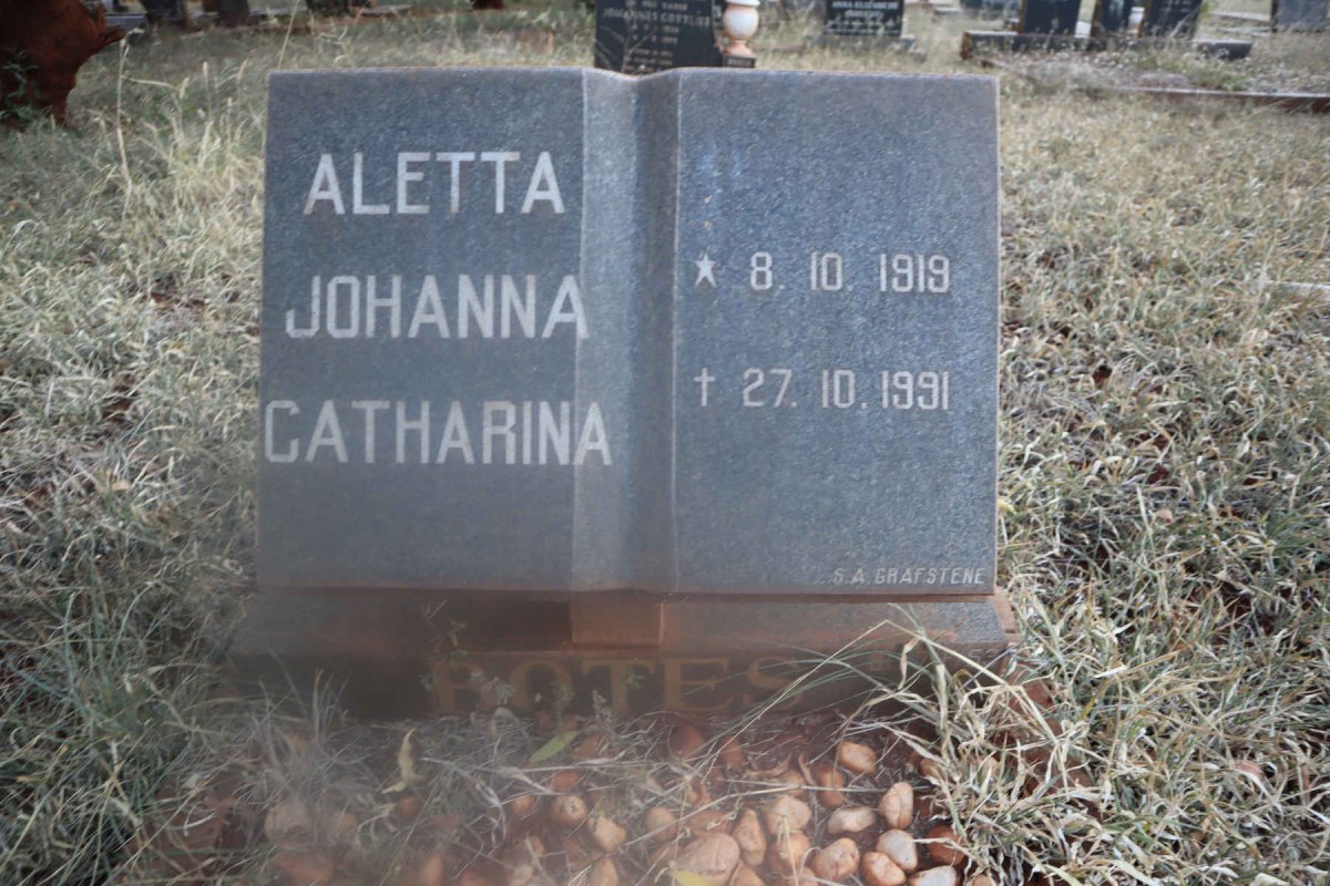 BOTES Aletta Johanna Catharina 1919-1991