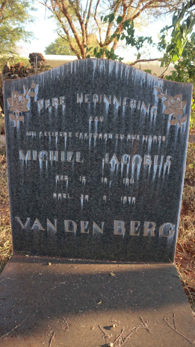 BERG Michiel Jacobus, van den 1911-1970