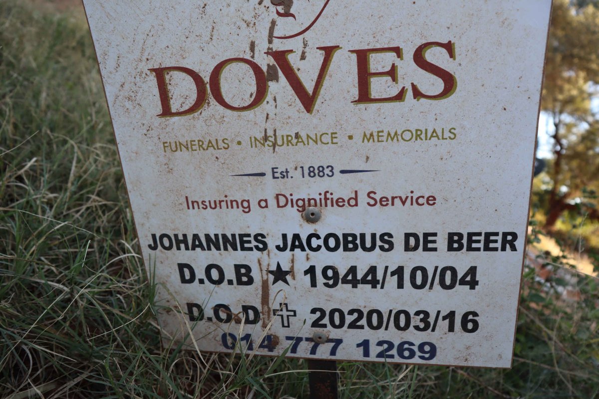 BEER Johannes Jacobus, de 1944-2020