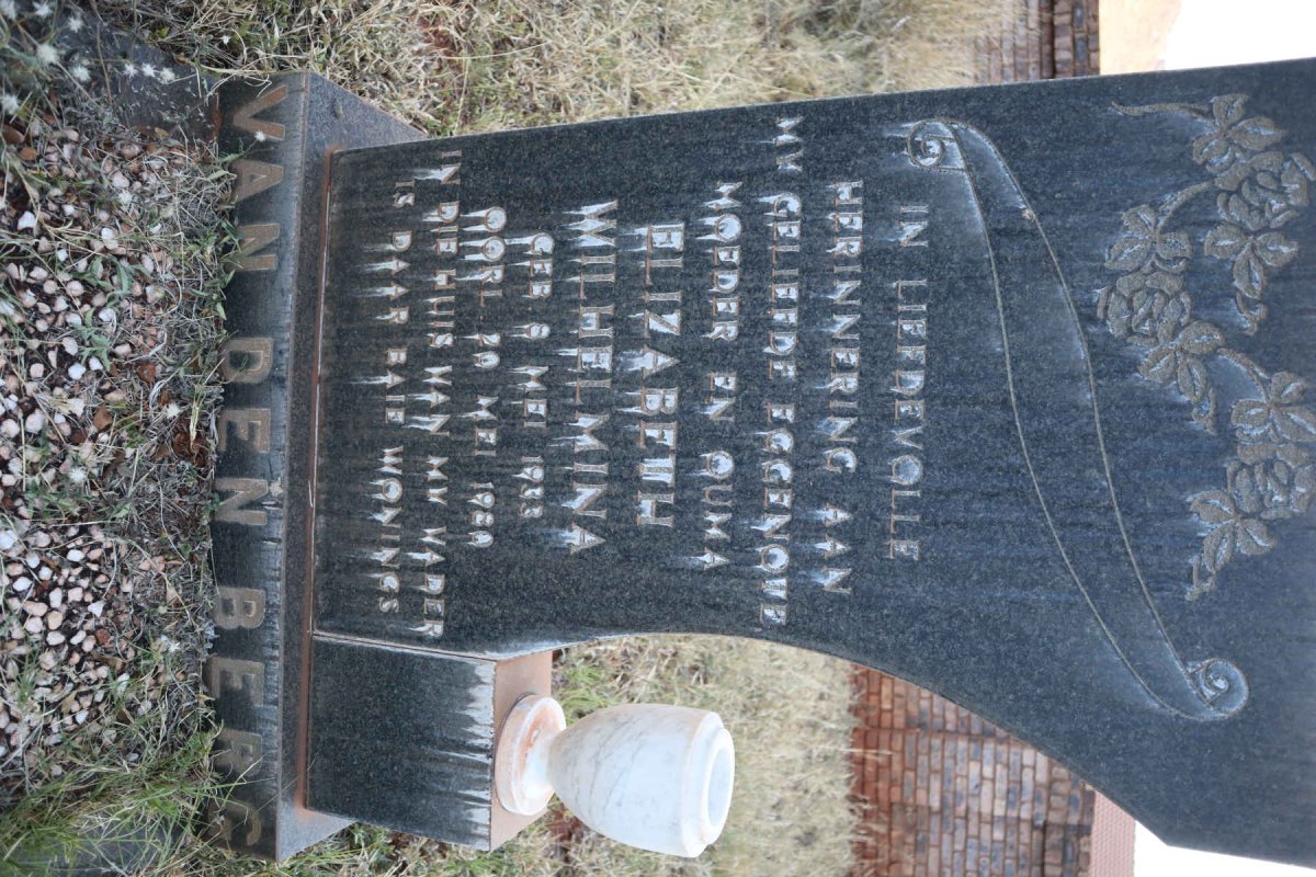 BERG Elizabeth Wilhelmina, van den 1933-1980