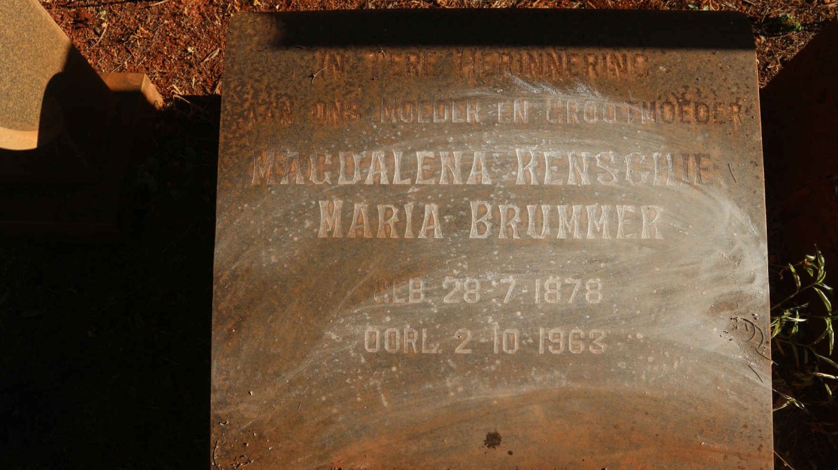 BRUMMER Magdalena Renschie Maria 1878-1963