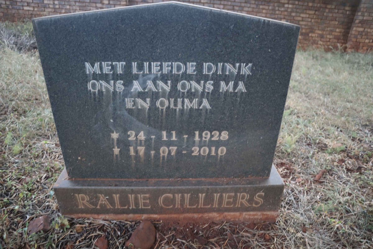 CILLIERS Ralie 1928-2010