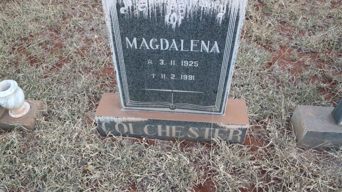 COLCHESTER Magdalena 1925-1991