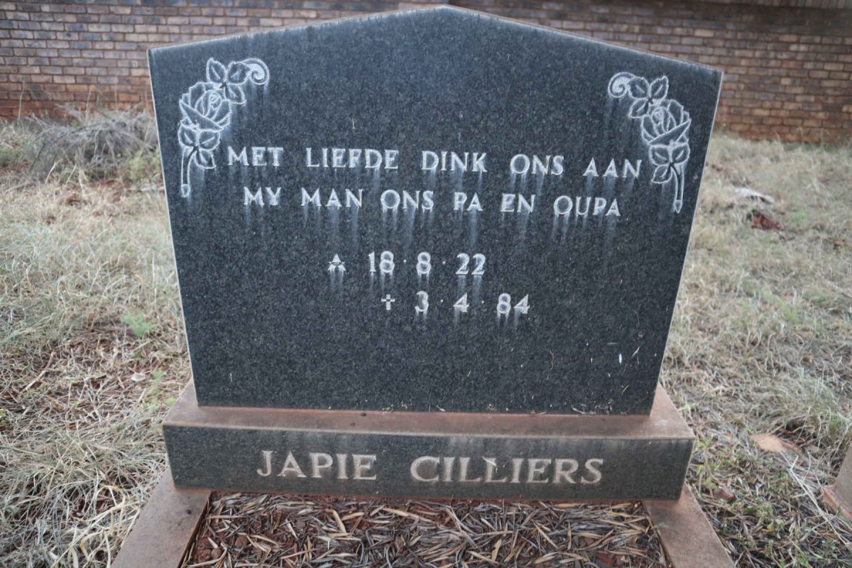 CILLIERS Japie 1922-1984